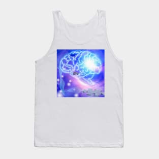 Human brain and puzzle Tank Top